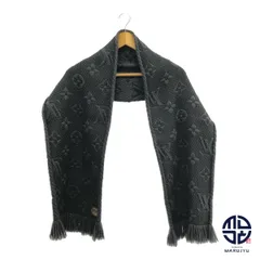 LOUIS VUITTO ルイヴィトン 黒 ブラック エシャルプ・ロゴマニア モノグラム マフラー M72431 アパレル ブランド ファッション 小物