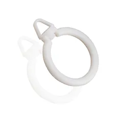 【人気商品】20個入り 太めのポールにも適用 360°回転でき ホワイト 内径42mm フック リング カーテン 【ALLVD】スライドリング