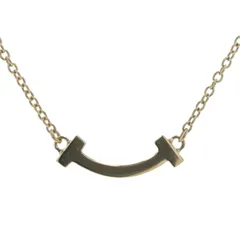 TIFFANY&Co. ティファニー K18YG イエローゴールド Tスマイルミニネックレス 両引き 現行 46cm【新品仕上済】【zz】【中古】