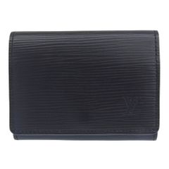 【本物保証】 新品同様 ルイヴィトン LOUIS VUITTON エピ アンヴェロップ カルトドゥヴィジット M62292 ホック付カードケース ノワール