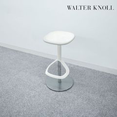 【中古品】Walter Knoll ウォルターノル Lox Barstool ロックス バースツール カウンター チェア スウィベル レザー ホワイト ピアソン・ロイド 定価29万【2】