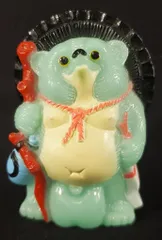 5718］ REALHEAD 真平たぬき 緑成型