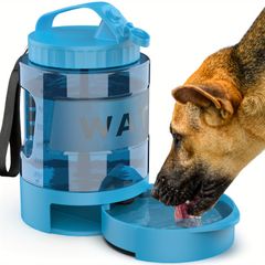 犬の水ボウルディスペンサー キャンプや犬の公園ハイキング用の犬の水ボウルトラベル 74オンスの小中大型犬用の引き出し式トラベル水ボウル付き犬の水ディスペンサー