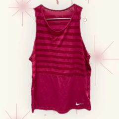 NIKE ナイキ トレーニングウェア ボーダータンクトップ ピンク