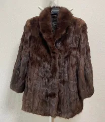 セーブルミンクファーセミロングコート Fur Kudo Size13【中古】do1017