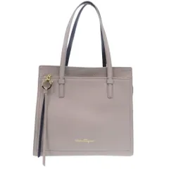 美品 サルヴァトーレフェラガモ レザー トートバッグ エイミー ロゴ型押し 茶 FERRAGAMO フェラガモ エイミー ガンチーニ トートバッグ レザー