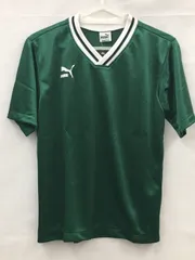 新品未使用品　プーマＶ首ジュニア　サッカー　シャツ　半袖シャツ　フォレスト×ホワイト 160cm