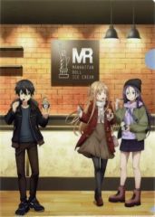 [중고] 클리어 파일 키리토 & 아스나 & 미토 A4 클리어 파일 [극장판 소드 아트 온라인 - 프로그레시브 - 별이없는 밤의 아리아 × 맨해튼 롤 아이스크림]
