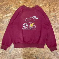 ヴィンテージ SNOOPY スウェット バーガンディ SCHULZ シュルツ スヌーピー サッカー soccer PEANUTS ピーナッツ トレーナー ユーズド USED 古着のサムネイル