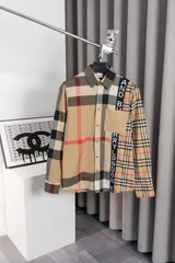 バーバリー（Burberry）の定番パッチワーク チェックシャツ 