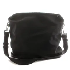 ジョルジオアルマーニ GIORGIO ARMANI ショルダーバッグ ビッグ 大容量 ファスナー開閉 レザー 黒 ブラック /AQ ■GY19のサムネイル