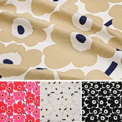 新品 マリメッコ marimekko 生地 切売り 切り売り 50cm ピエニウニッコ Unikko 幅147cm ｜ブランド 布 北欧 北欧雑貨 北欧デザイン おしゃれ かわいい ファブリック 【ネコポス】