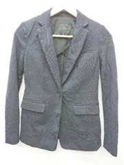 ◇ BANANA REPUBLIC バナナリパブリック ピンドット 長袖 ジャケット サイズ00 ネイビー レディース P  【1408200031579】