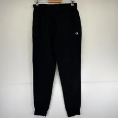 古着 チャンピオン Champion イージーパンツ スウェットパンツ ジョガーパンツ ワンポイントロゴ M  ブラック メンズ