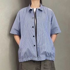 sacai ハイブリッドストライプシャツ - メルカリ