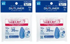 コクヨ(KOKUYO) テープのり ドットライナー フリック つめ替え用テープ 3個パック タ-D4900-06X3 (× 2)