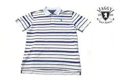【中古】ジャギーゴルフ｜jaggy golf｜ボーダー柄半袖ポロシャツ｜メンズゴルフウェア｜L