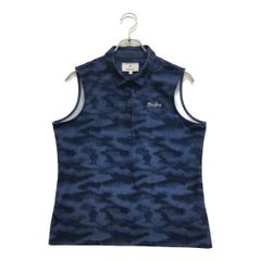 中古 レディース ブリーフィング BRIEFING ノースリーブ L 紺系 ネイビー メッシュ カモフラ