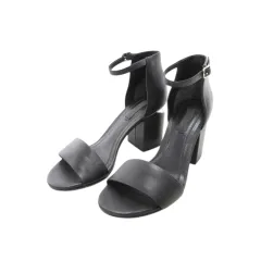 アレキサンダーワン ALEXANDER WANG 美品 オープントゥ ヒール サンダル ストラップ レザー 本革 36 23.0㎝ 黒 ブラックのサムネイル