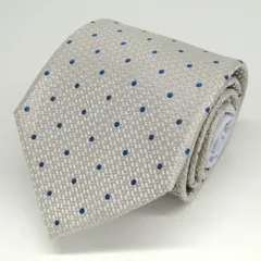 タカキュー ブランド ネクタイ シルク ドット柄 PO メンズ ホワイト TAKA Q 【中古】
