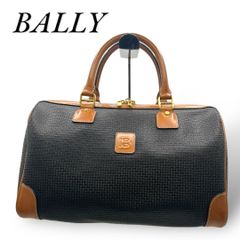 【8月限定20%OFFクーポン!!】BALLY バリー ボストンバック ブラウン×ブラック