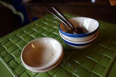 【ソンべ焼き4点スプーン2点セット】現品のみ/豆鉢/豆皿/ソース皿/タレカップ/ヌクチャム/レモン皿/ホーチミン/ベトナム料理