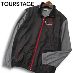 TOURSTAGE ツアーステージ ゴルフ 秋冬 ロゴ刺繍★ 裏起毛 切替 フルジップ ジャケット ブルゾン Sz.M メンズ
