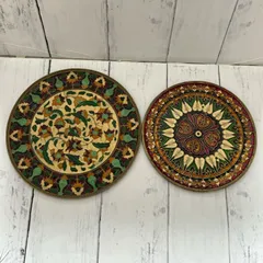 ギリシャ製　絵皿 壁掛け 飾り皿  工芸品 壁飾り インテリア GREECE　昭和レトロ　七宝