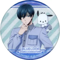 【中古】バッジ・ピンズ 糸師凛×ポチャッコ 「ブルーロック×サンリオキャラクターズ PremiumShop 第2弾 グリッター缶バッジ」