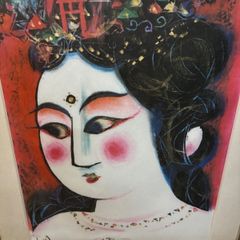 孔柏基 「瞑想」 中国美術・中国巨匠 - メルカリ