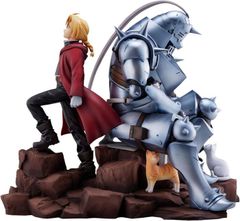 신품 강철의 연금술사 FULLMETAL ALCHEMIST 에드워드 엘릭 & 알폰스 엘릭 - 형제- 전고 약 250mm 완성품 피규어 [사가와익스프레스]