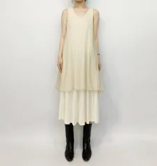 美品 Chloe クロエ 背中開き スリット 膝丈 長袖 ワンピース ドレス