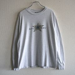 【80s/USA製】OLD STUSSY【プリント ロングスリーブ Tシャツ】L ステューシー オールド ビッグシルエット オーバーサイズ 古着 25070218
