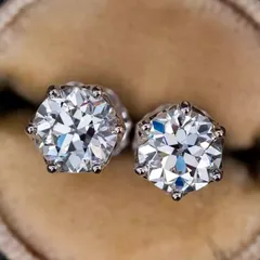 満足保証！最高級人工ダイヤ モアッサナイト ピアス 2ct 1粒ダイヤモンド-