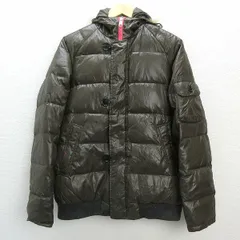 n■ユナイテッドアローズ/UNITED ARROWS B&Y ファーフード付き ダウンジャケット【M】カーキ/MENS/134【中古】