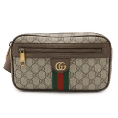 GUCCI グッチ オフィディア GGスプリーム ベルトバッグ ボディバッグ ウエストバッグ PVC レザー カーキベージュ モカブラウン 574796のサムネイル