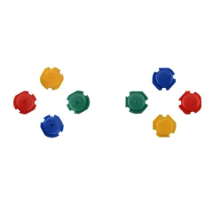 eXtremeRate スイッチ ジョイコンに対応用互換カラフルな8つのABXYボタン方向キー、ツールが付き。ジョイコンケースが含まれていません