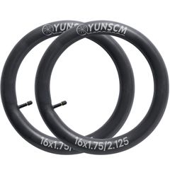 YunSCM 2本,16 1.75 チューブ,SV米式バルブ32mm,16x1.75/2.125自転車チューブ,マウンテンバイクチューブ 16x1.75,タイヤチューブ 16 2.125,タイヤチューブ 16 1.75,自転車 チューブ 16 1.95