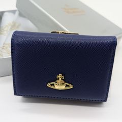Vivienne Westwood 三つ折り財布 青 - メルカリ