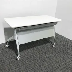 会議テーブル フラップ式 エピファイ 幕板付 W1200 コクヨ ホワイト