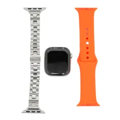【名東】エルメス Apple Watch Series 11 Hermes シンプルトゥール グランH 42mm ファン オレンジ アップルウォッチ M 時計 未使用