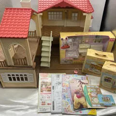 【赤い屋根の大きなお家＆家具セット】シルバニアファミリー 豪華セット 説明書付き Sylvanian Families 動作確認済み m9457