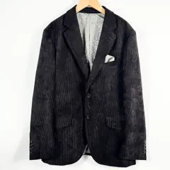 メンズビギ MEN'S BIGI テーラードジャケット ブレザー コーデュロイ 裏地ペイズリー柄 黒 ブラック 03のサムネイル