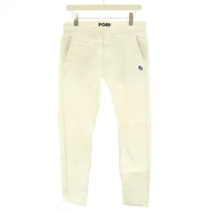 パーリーゲイツ PEARLY GATES ゴルフウェア 21SS パワフルコットンストレッチ トリコチン パンツ ジップフライ ロゴ刺繍 4 M 白 ホワイト /YTのサムネイル