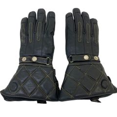 【美品】 ism ismgraffiti IG-GLG01 ゴートレザー ガントレット グローブ　Lサイズ　ブラック系　黒系 14868-60