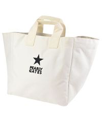 【新古品です！】パーリーゲイツ｜ビッグサイズトートバッグ｜巨大｜ホワイト｜中古ゴルフ用品
