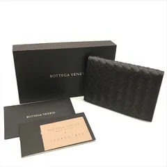 美品 BOTTEGA VENETA ボッテガ イントレチャート 財布 カードケース ウォレット ブラウン k6334