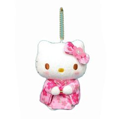 サンリオキャラクターズ ハローキティ　桜着物　マスコット　084378-15ナカジマコーポレーション