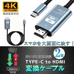 Type-C HDMI 変換ケーブル hdmi タイプc 変換 変換アダプタ 4K 2K 高画質 高解像度 ミラーリングケーブル USB-C 3D TV Mac 出力 ケーブル変換 MacBook pro
