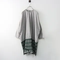 【値下げ】美品 定価6.4万 45R 45rpm フォーティファイブアール ハケ目カットワークのドレス/グレー 刺繍 レース ワンピース【2400014405415】のサムネイル